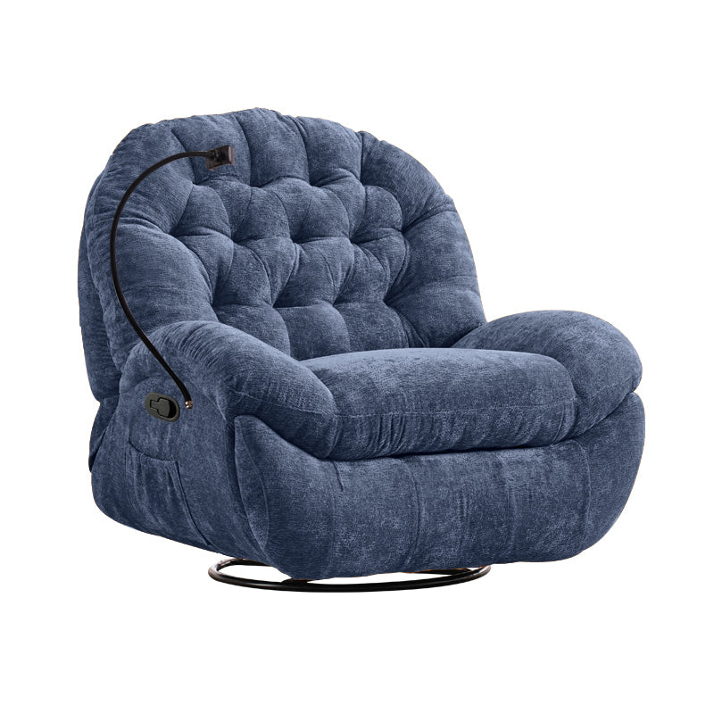 Swivel Rocker Manual Standard Recliner Solid Color Upholstered Recliner Chair