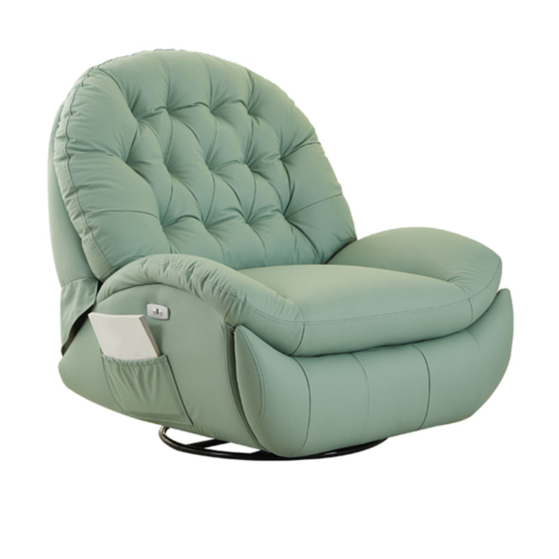 Swivel Rocker Manual Standard Recliner Solid Color Upholstered Recliner Chair