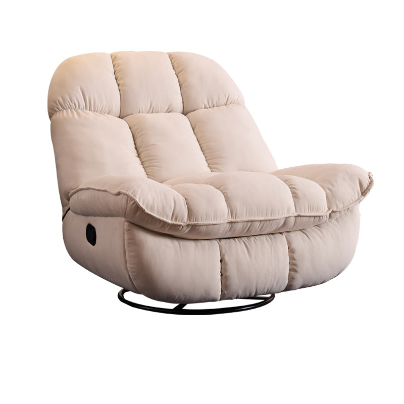 Swivel Rocker Manual Standard Recliner Solid Color Upholstered Recliner Chair