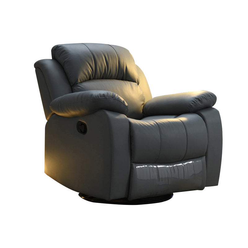 Contemporary Home Theater Recliner Rocking Manual-Push Botton Indoor Solid Color