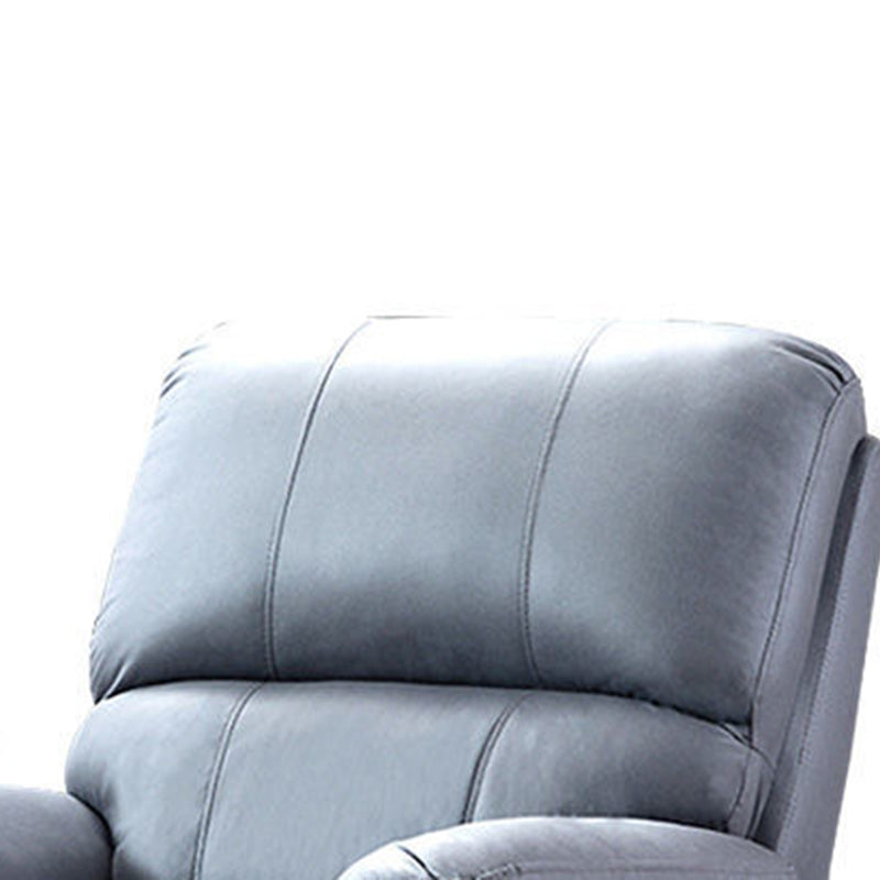 Manial-Push Back Standard Recliner Faux Leather Recliner Chair