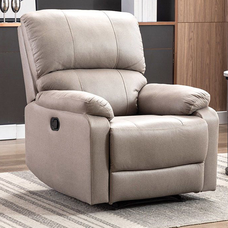 Manial-Push Back Standard Recliner Faux Leather Recliner Chair