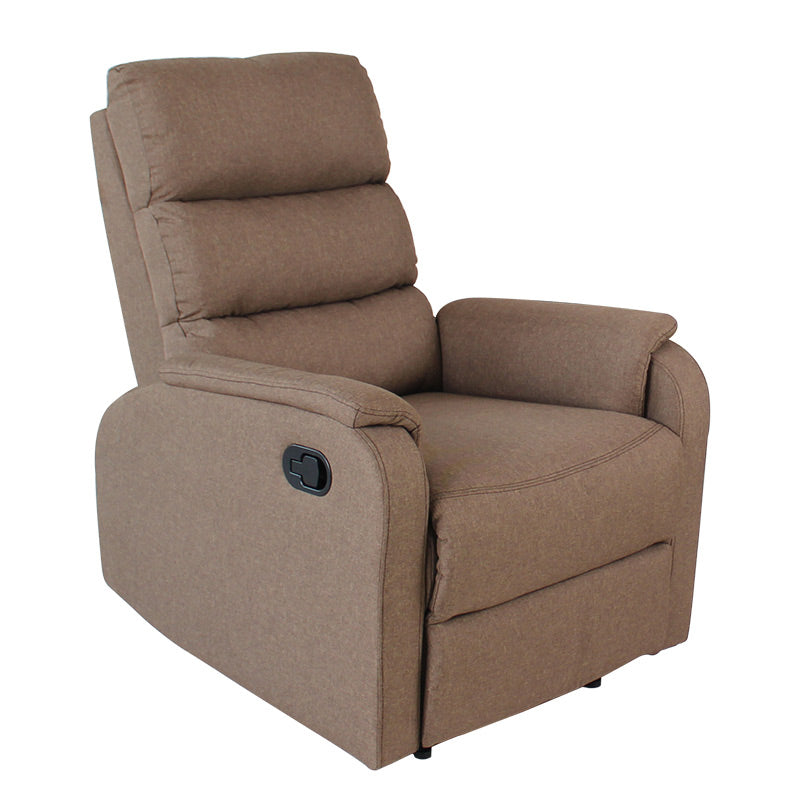 Contemporary Recliner Chair Metal Solid Color Swivel Rocker Manual-Push Botton