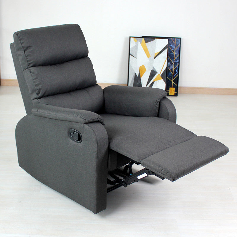 Contemporary Recliner Chair Metal Solid Color Swivel Rocker Manual-Push Botton