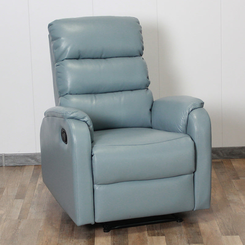 Contemporary Recliner Chair Metal Solid Color Swivel Rocker Manual-Push Botton