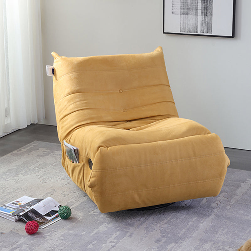 Swivel Rocker Standard Recliner Microsuede Recliner Chair with Side Pockets