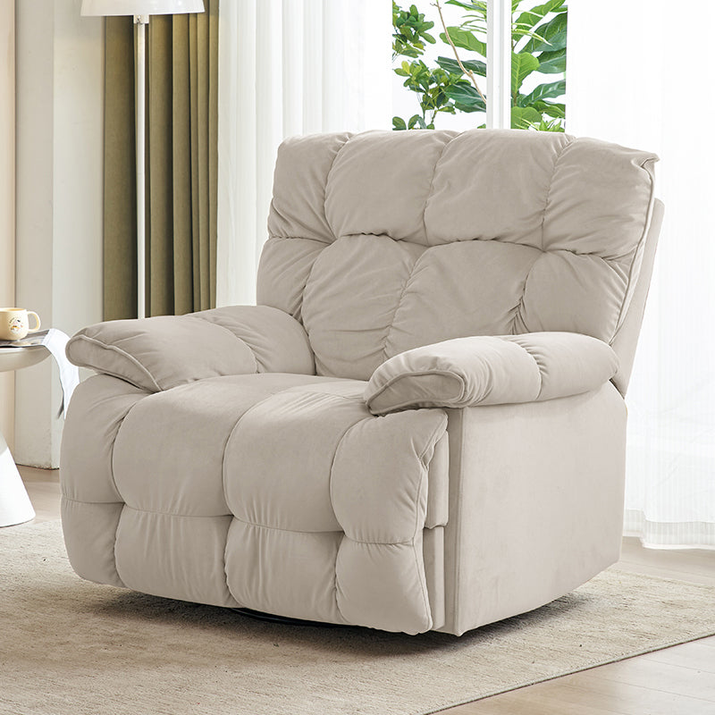 Solid Color Upholstered Standard Recliner Metal Frame Recliner Chair