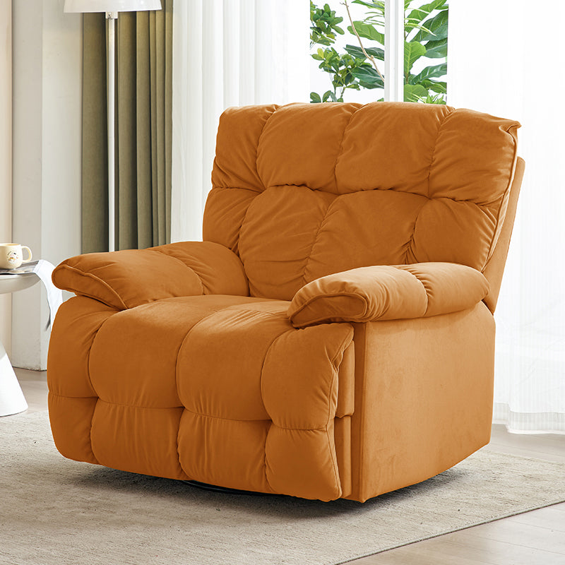 Solid Color Upholstered Standard Recliner Metal Frame Recliner Chair