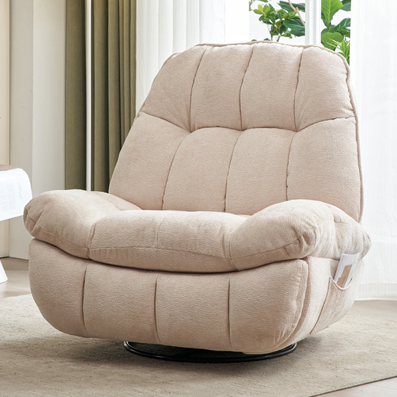 Swivel Rocker Standard Recliner Solid Color Recliner Chair with Storage