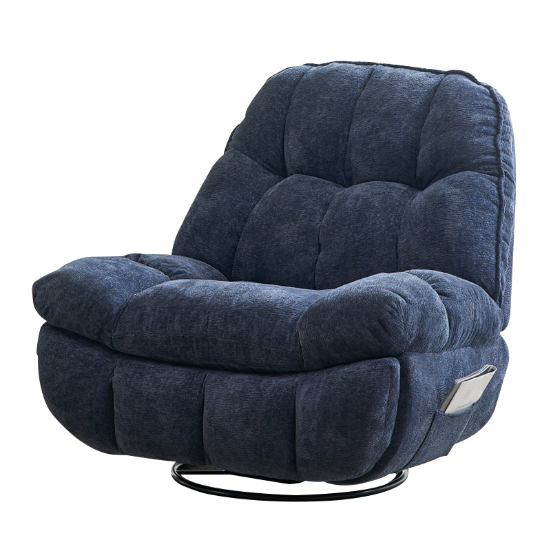 Swivel Rocker Standard Recliner Solid Color Recliner Chair with Storage