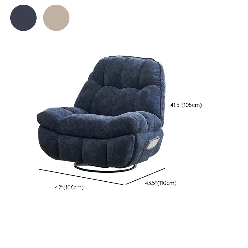 Swivel Rocker Standard Recliner Solid Color Recliner Chair with Storage