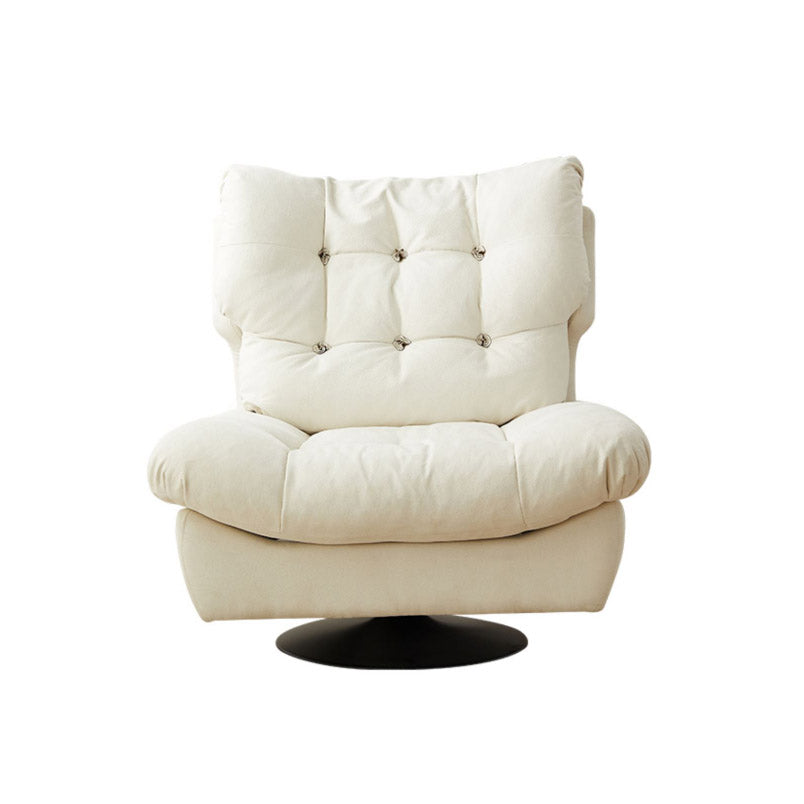 Swivel Recliner Chair Solid Color Standard Recliner Chair with Tufted Back