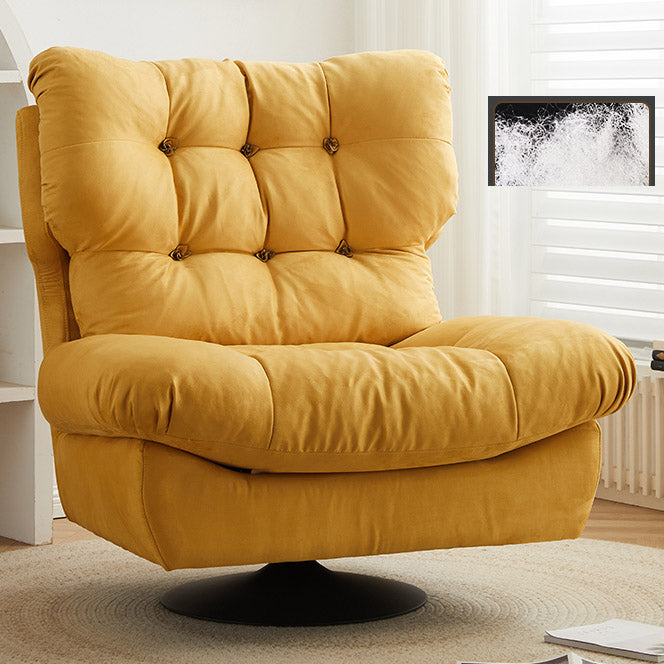 Swivel Recliner Chair Solid Color Standard Recliner Chair with Tufted Back