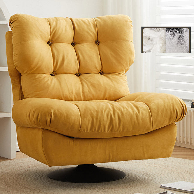 Swivel Recliner Chair Solid Color Standard Recliner Chair with Tufted Back