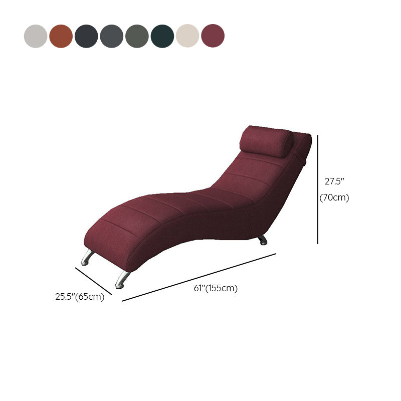 Metal Frame Standard Recliner Scandinavian Solid Color Recliner Chair