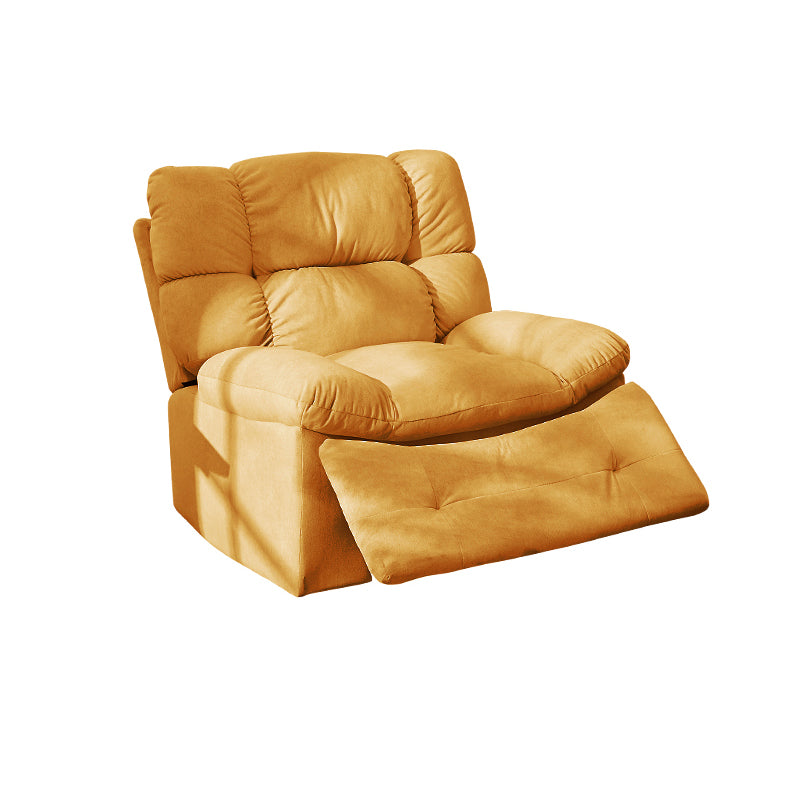 Microsuede Standard Recliner Solid Color Recliner Chair with Footrest