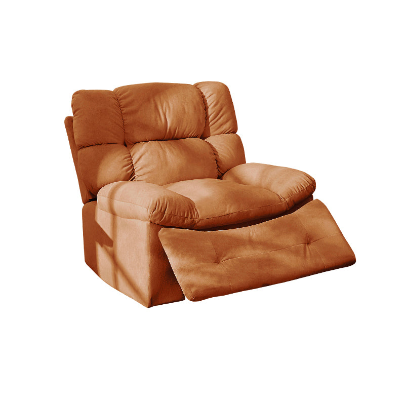 Microsuede Standard Recliner Solid Color Recliner Chair with Footrest