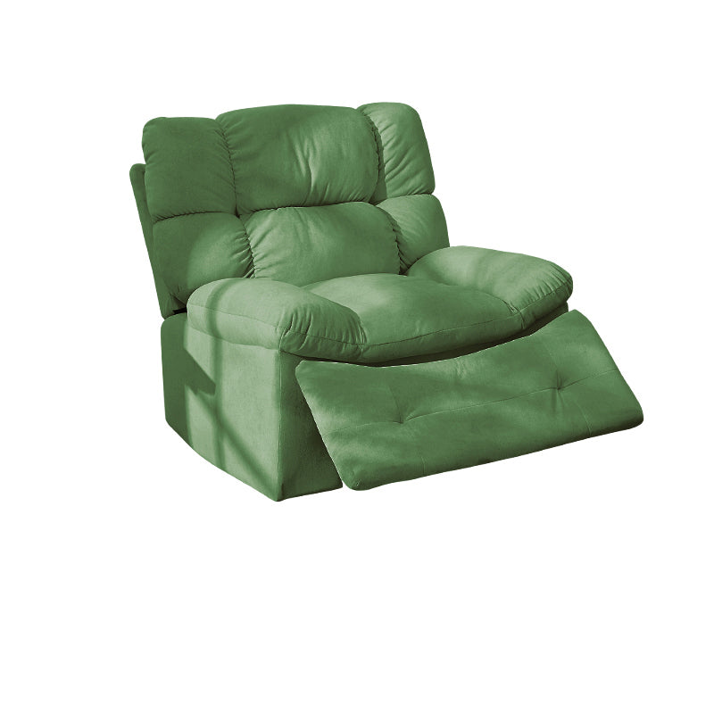 Microsuede Standard Recliner Solid Color Recliner Chair with Footrest