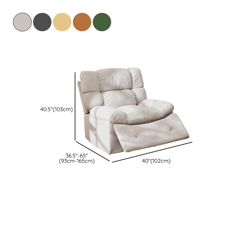 Microsuede Standard Recliner Solid Color Recliner Chair with Footrest