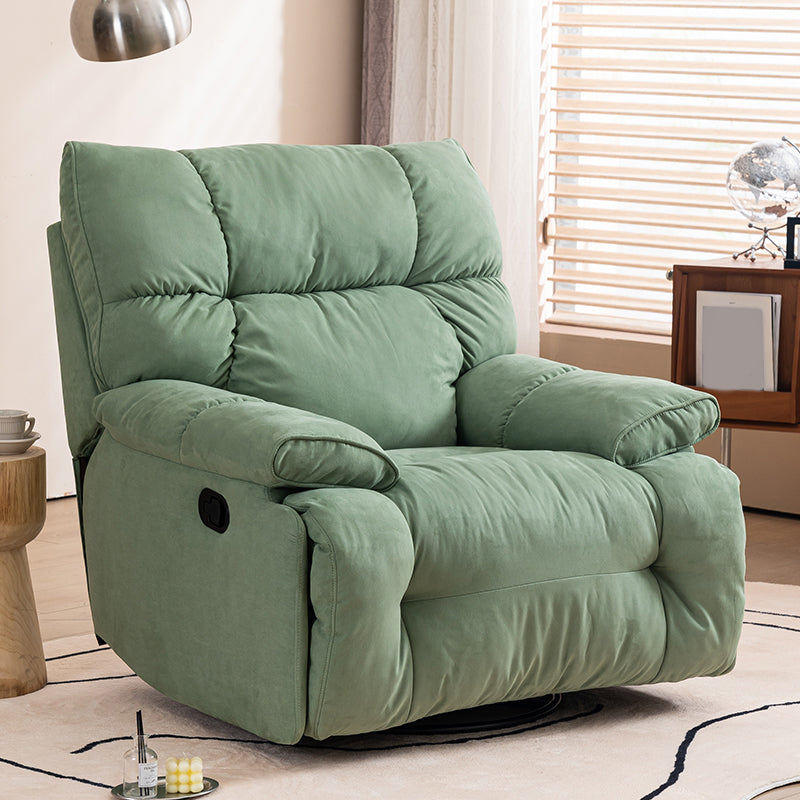 Swivel Rocker Standard Recliner Solid Color Metal Frame Recliner Chair