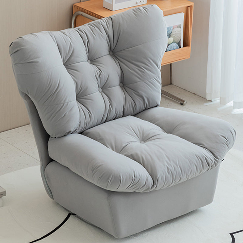 Contemporary Solid Color Standard Recliner Chair with Tufted Back