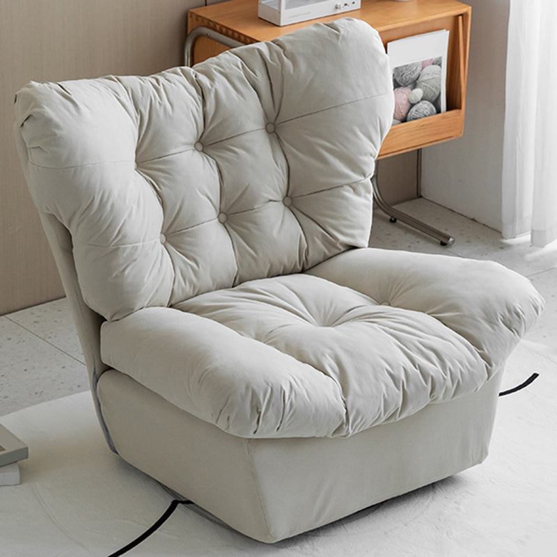 Contemporary Solid Color Standard Recliner Chair with Tufted Back