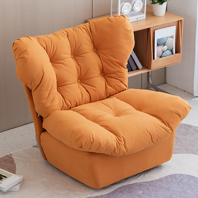 Contemporary Solid Color Standard Recliner Chair with Tufted Back