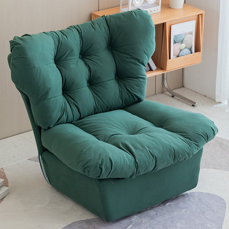 Contemporary Solid Color Standard Recliner Chair with Tufted Back