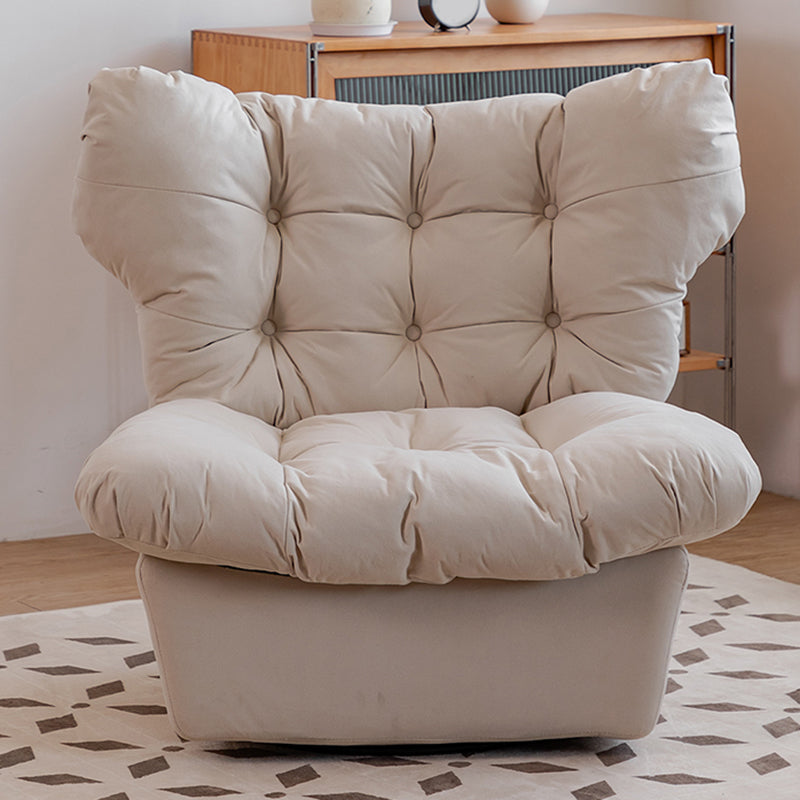 Contemporary Solid Color Standard Recliner Chair with Tufted Back