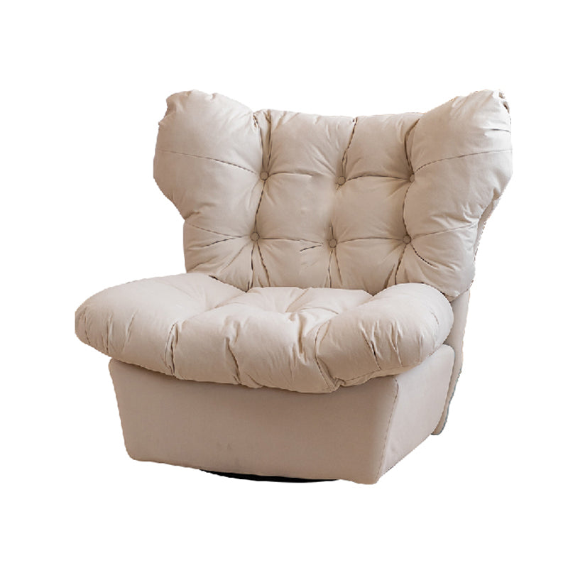 Contemporary Solid Color Standard Recliner Chair with Tufted Back