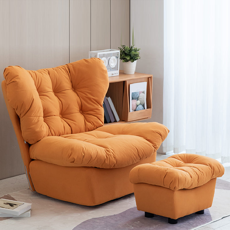 Contemporary Solid Color Standard Recliner Chair with Tufted Back