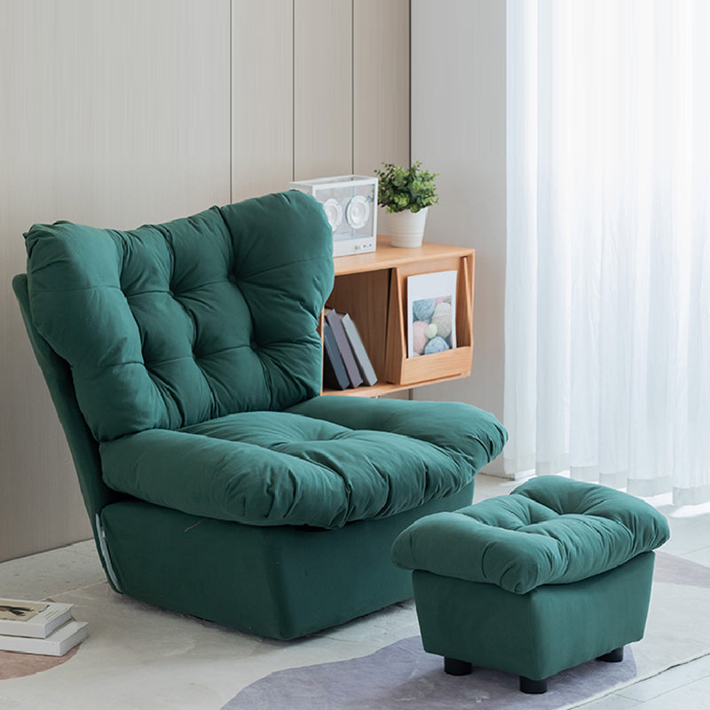 Contemporary Solid Color Standard Recliner Chair with Tufted Back