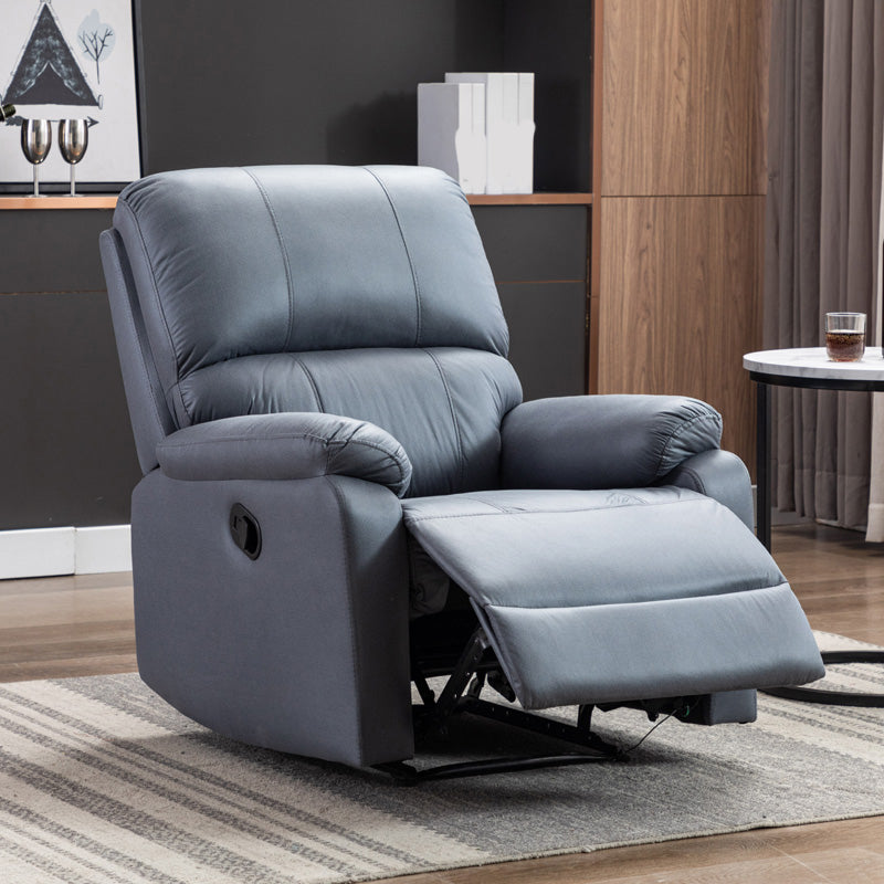 Modern Bonded Leather Standard Recliner with Extended Footrest