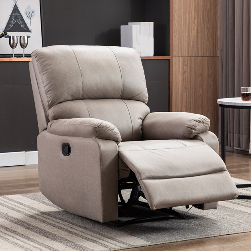 Modern Bonded Leather Standard Recliner with Extended Footrest