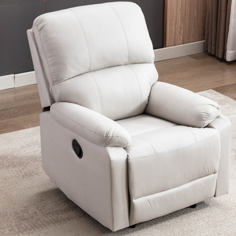 Modern Bonded Leather Standard Recliner with Extended Footrest