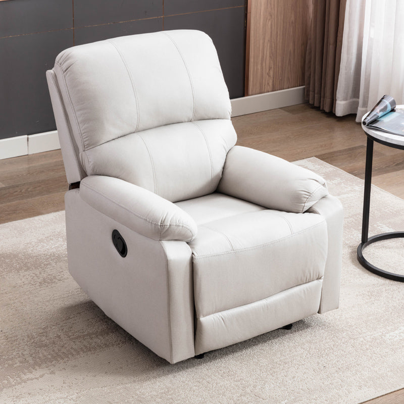 Modern Bonded Leather Standard Recliner with Extended Footrest