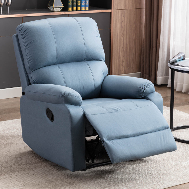 Modern Bonded Leather Standard Recliner with Extended Footrest