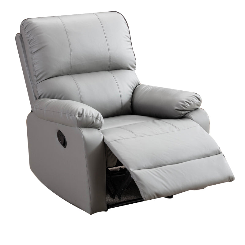 Modern Bonded Leather Standard Recliner with Extended Footrest