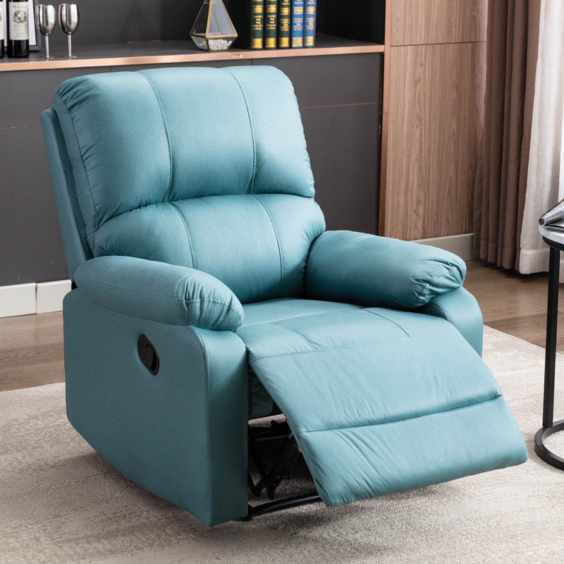 Modern Bonded Leather Standard Recliner with Extended Footrest