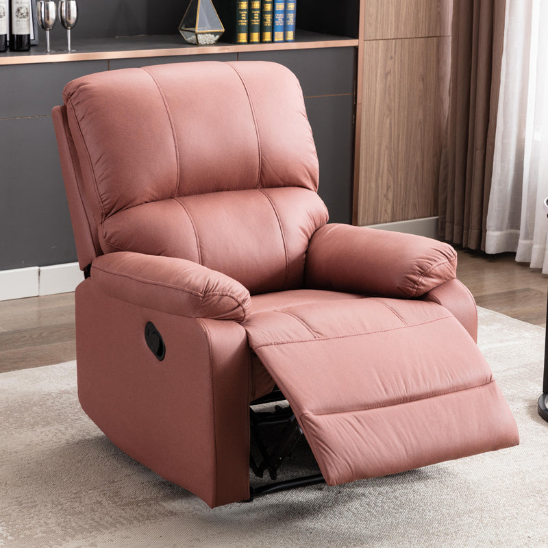 Modern Bonded Leather Standard Recliner with Extended Footrest