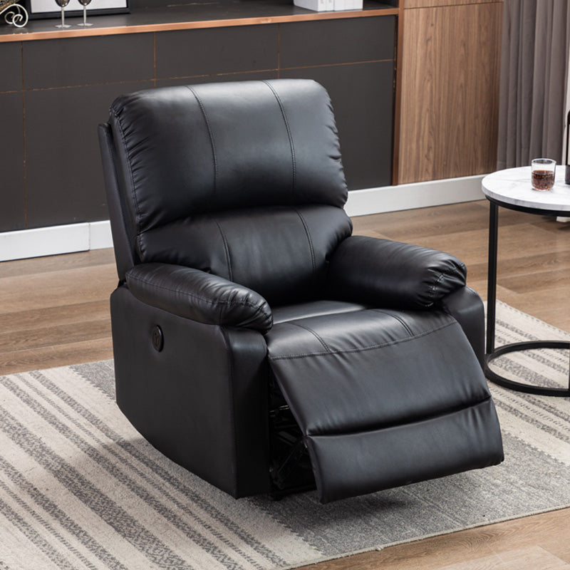 Modern Bonded Leather Standard Recliner with Extended Footrest