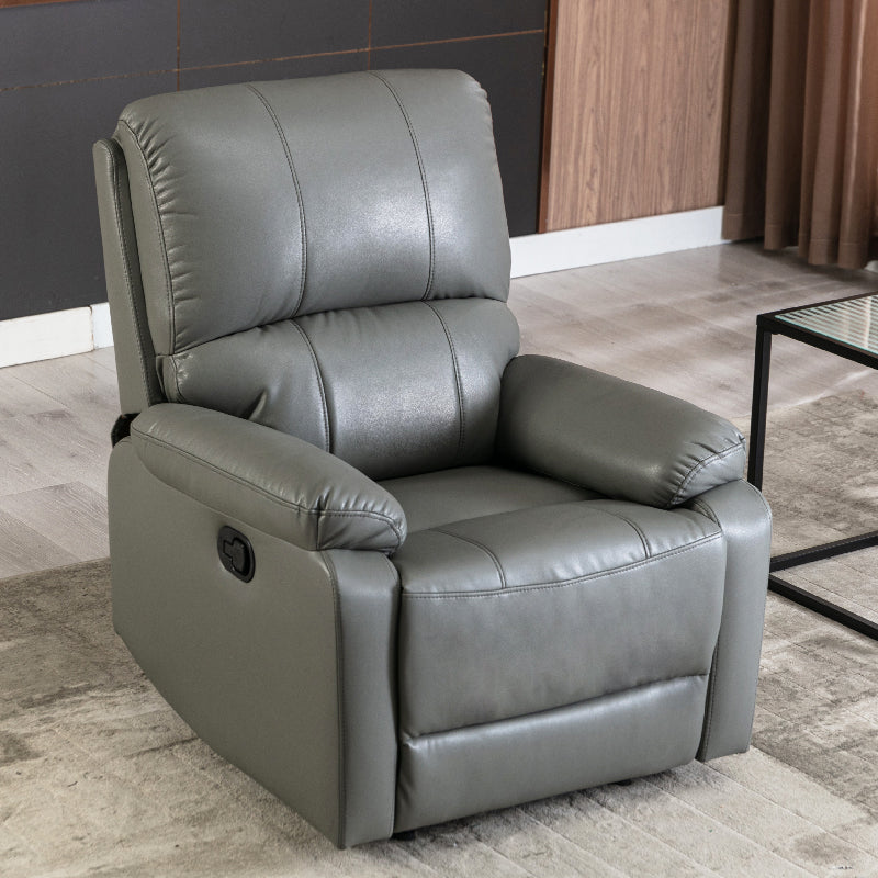 Modern Bonded Leather Standard Recliner with Extended Footrest