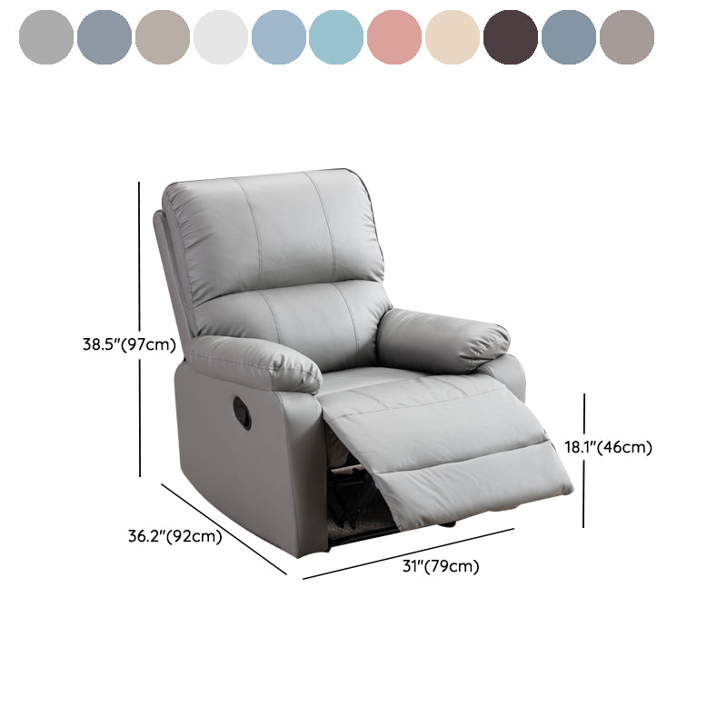 Modern Bonded Leather Standard Recliner with Extended Footrest