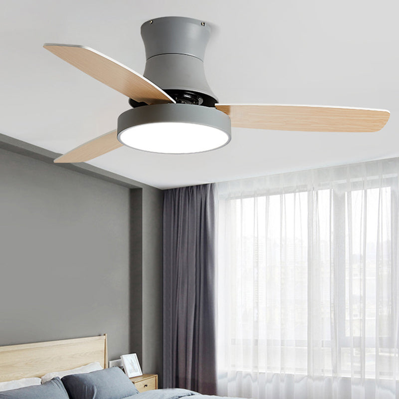 Contemporary Ceiling Fan Light Fixture Colorful LED Ceiling Lamp for Bedroom