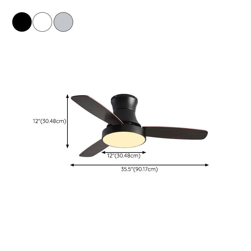 Contemporary Ceiling Fan Light Fixture Colorful LED Ceiling Lamp for Bedroom