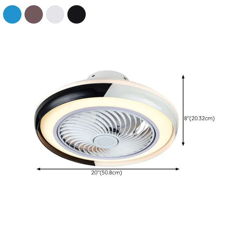 5-Blade Modern Ceiling Fan Metallic Polish Finish Fan with Light for Home