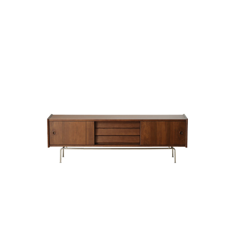 Scandinavian Media Console Solid Wood TV Console for Living Room