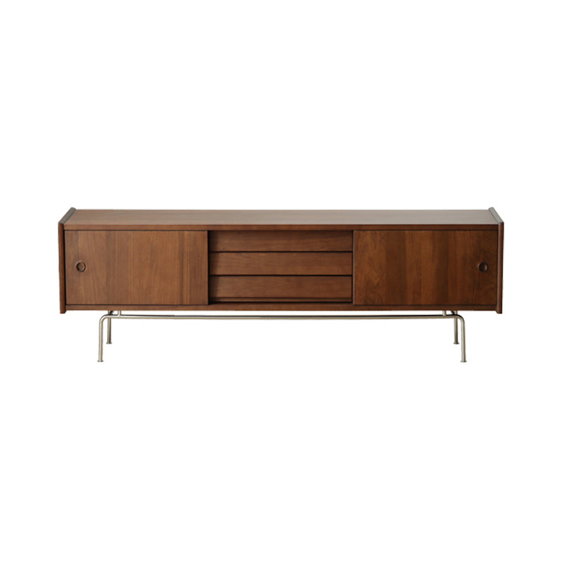 Scandinavian Media Console Solid Wood TV Console for Living Room