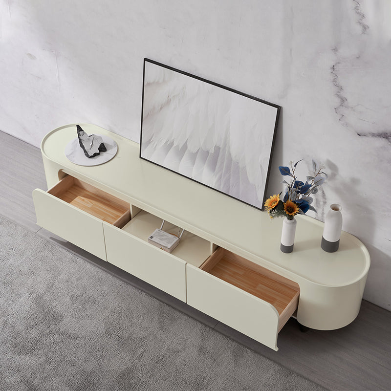 Stone TV Media Console Contemporary Media Console with 3 Drawers