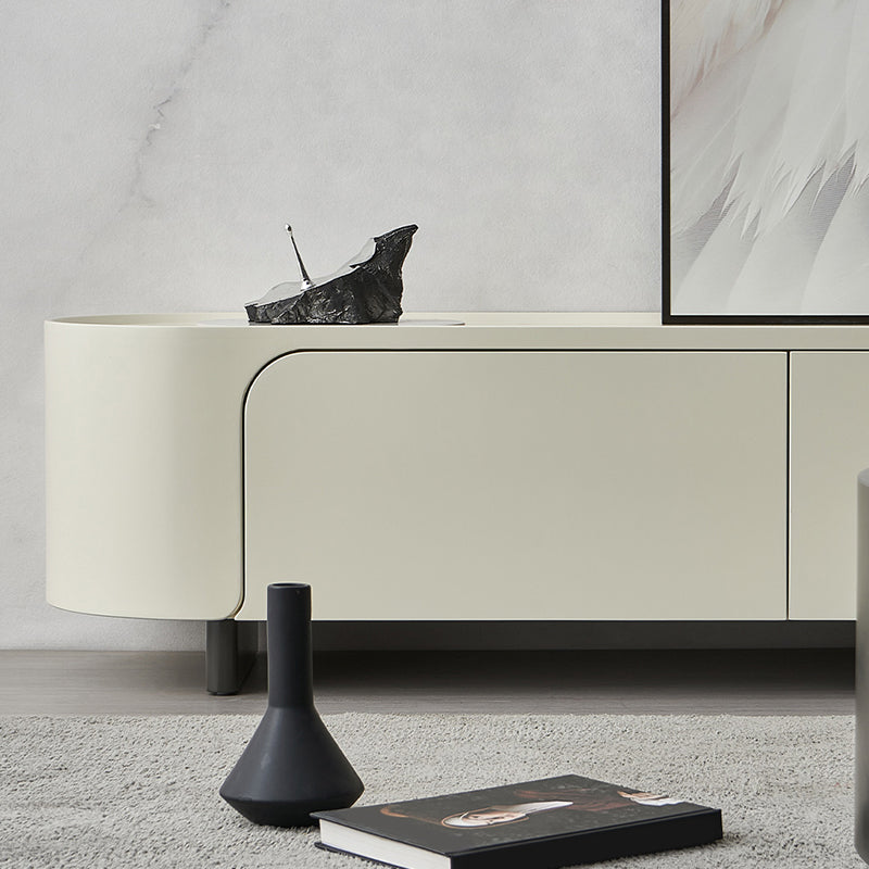 Stone TV Media Console Contemporary Media Console with 3 Drawers